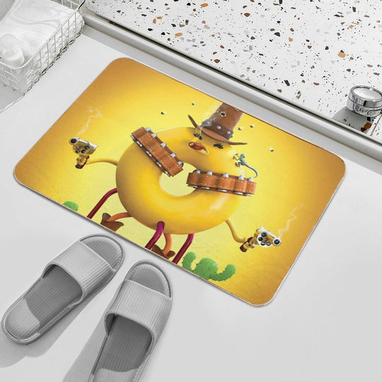 Daisy Donut Goes West  Anti-Trip Bath Mat