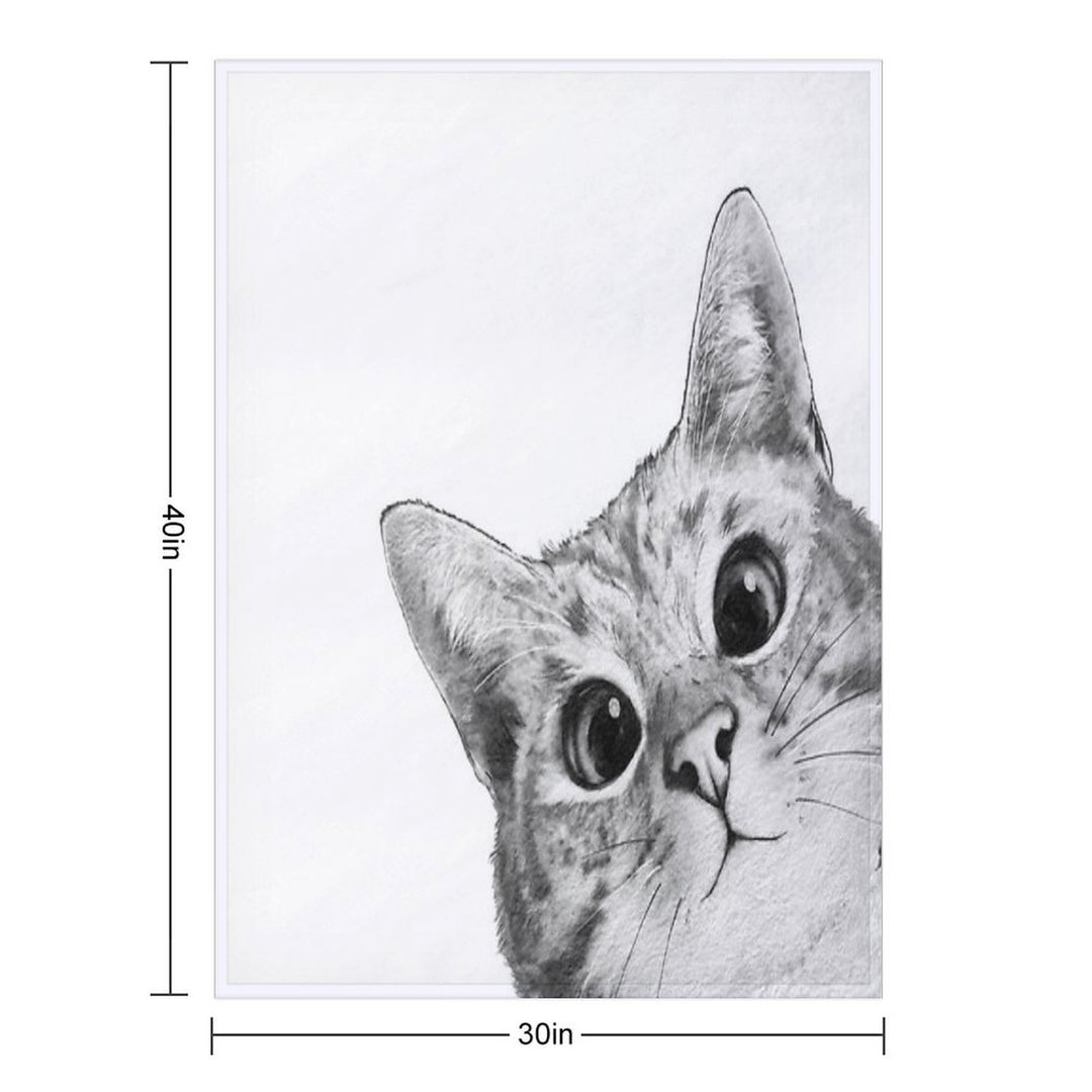 Sneaky Cat Easy Care Throw Blanket