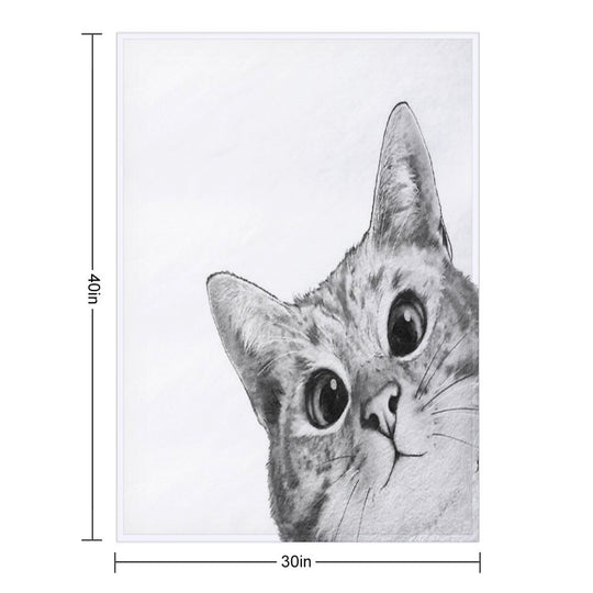 Sneaky Cat Easy Care Throw Blanket