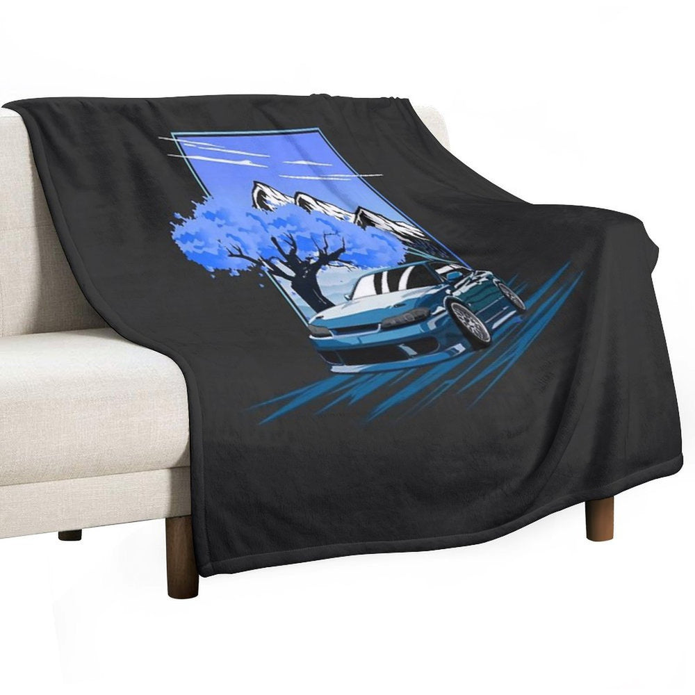 Nissan Silvia S15 Sustainable Throw Blanket