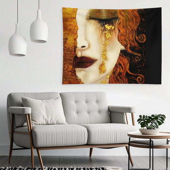 Klimt Golden Tears Tapestry