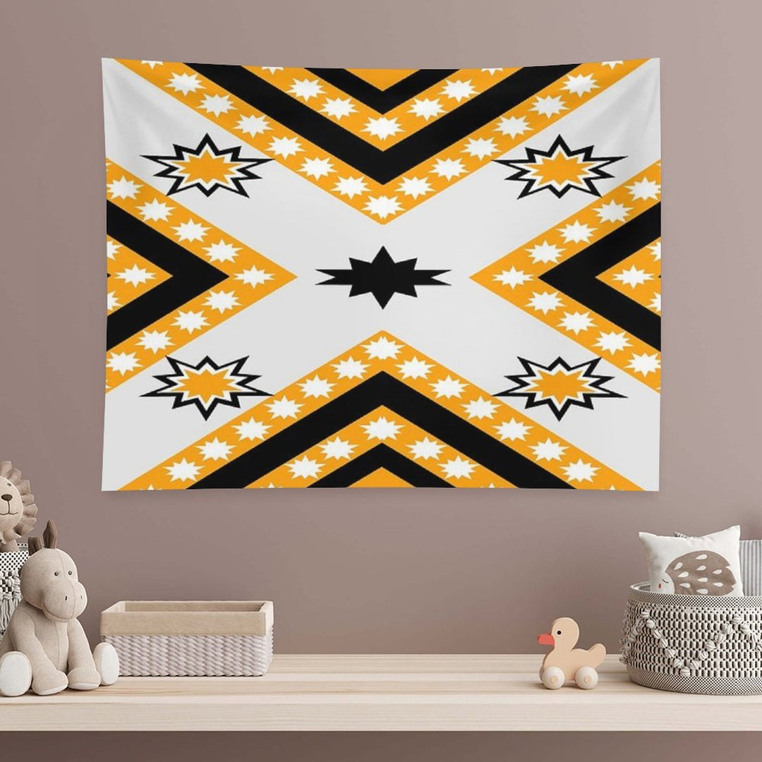 Seamless Geometric Pattern with Star Motifs Tapestry
