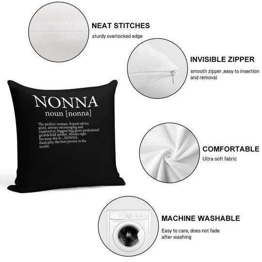 Nonna Definition Soft Decorative Cover Throw Pillow