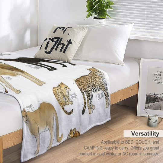Wild Cats Lightweight Throw Blanket