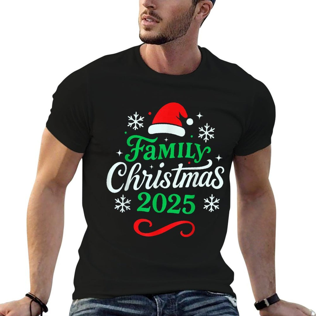 Family Christmas 2025 Matching Group Outfit Xmas Santa Squad  Summer-ready Fabric T-Shirt