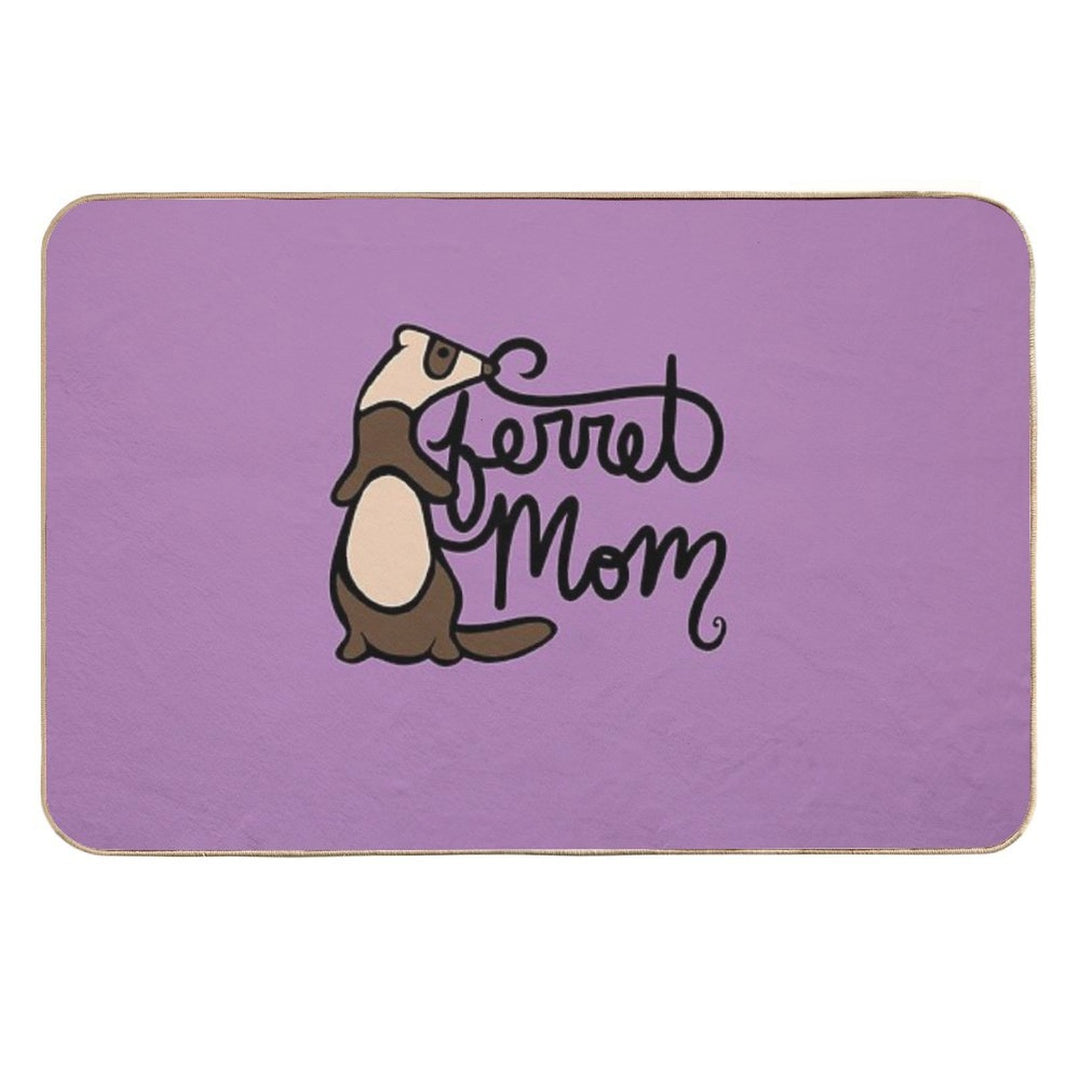 Ferret Mom  Dirt-Trapping Bath Mat