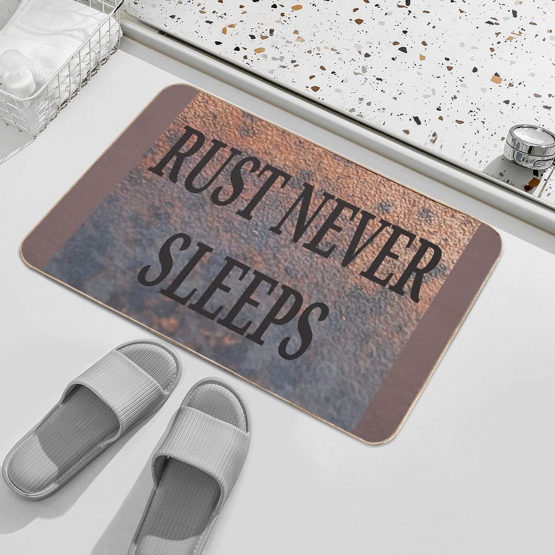 Rust Never Sleeps  Easy Maintenance Bath Mat