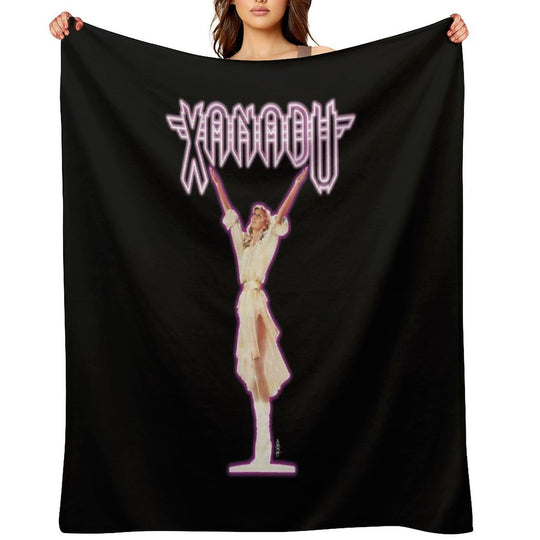 XANADU Kira Olivia Newton-John - Purple Glow Machine-washable Throw Blanket