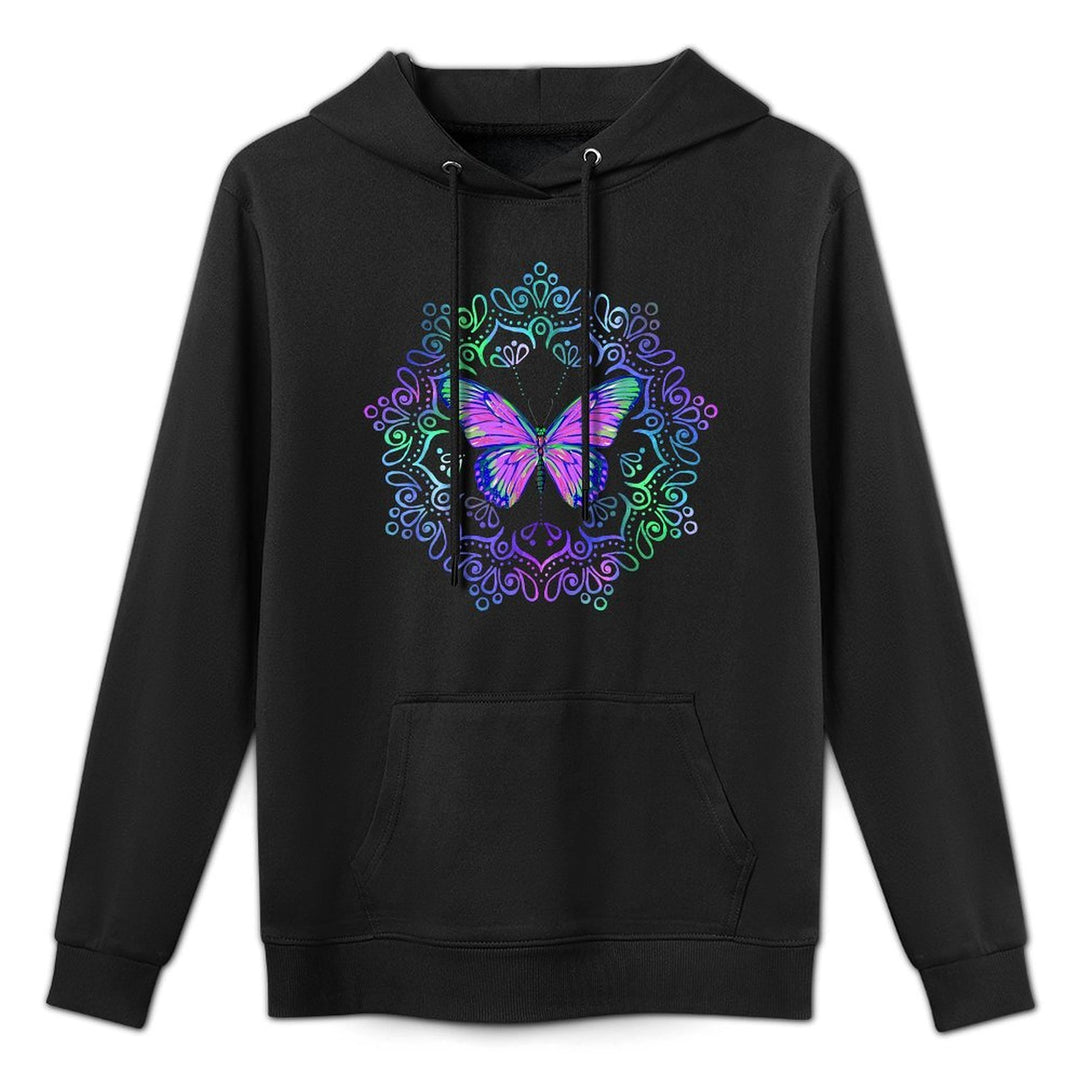 Butterfly Mandala Machine Washable Hoodie