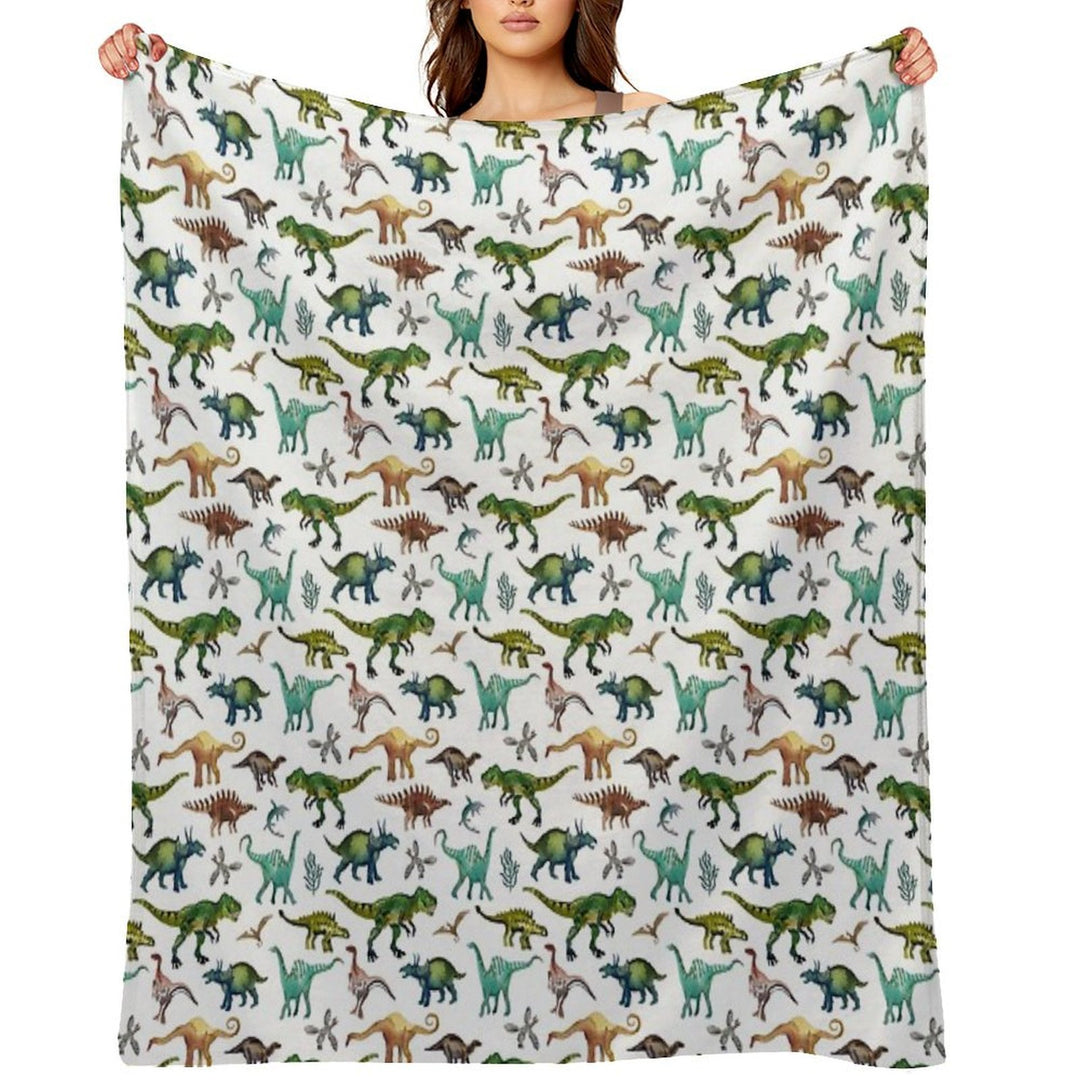Dino-Mite Dreams for Kids  Trendy Dinosaur Pattern  Unique Gift Idea. Comfort Throw Blanket