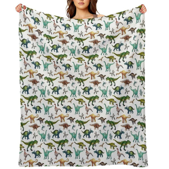 Dino-Mite Dreams for Kids  Trendy Dinosaur Pattern  Unique Gift Idea. Comfort Throw Blanket