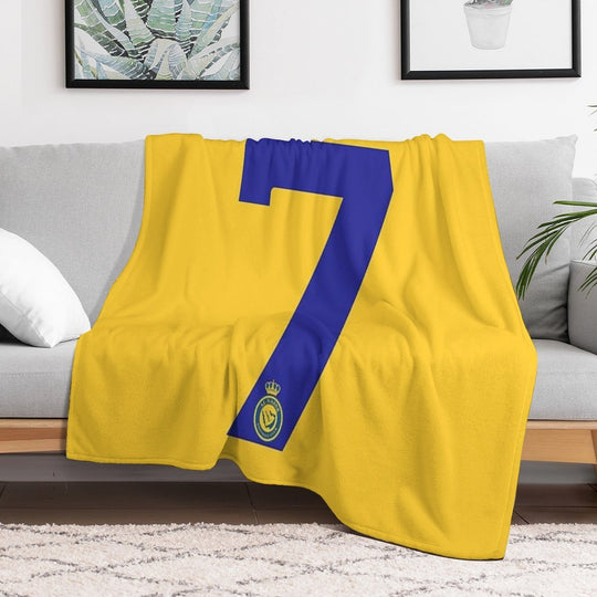 Ronaldo 7 Al-Nassr Football Club - نادي النصر السعودي Comfort Throw Blanket