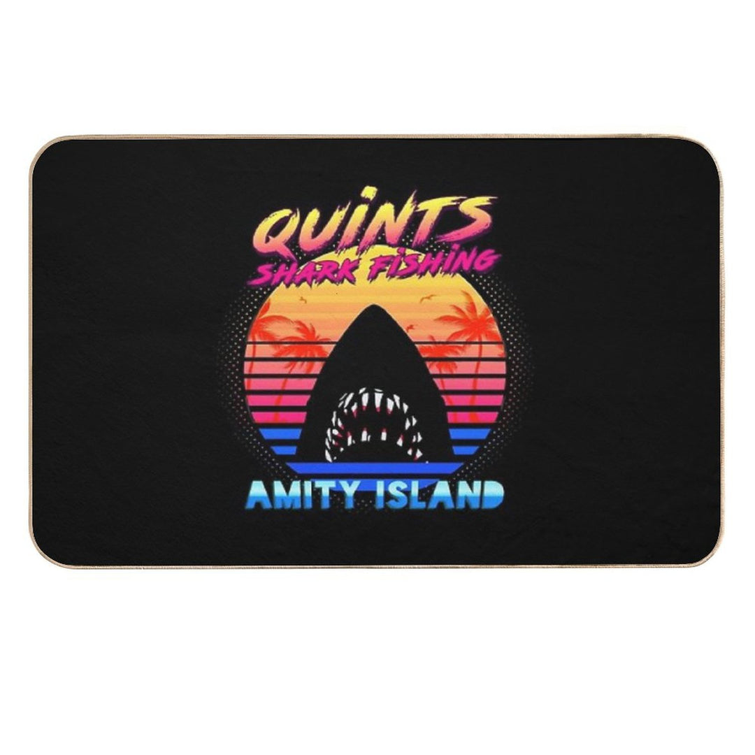 Quints Shark Fishing Amity Island.  Eco-Friendly Bath Mat