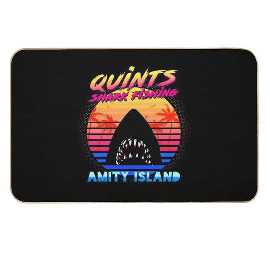 Quints Shark Fishing Amity Island.  Eco-Friendly Bath Mat