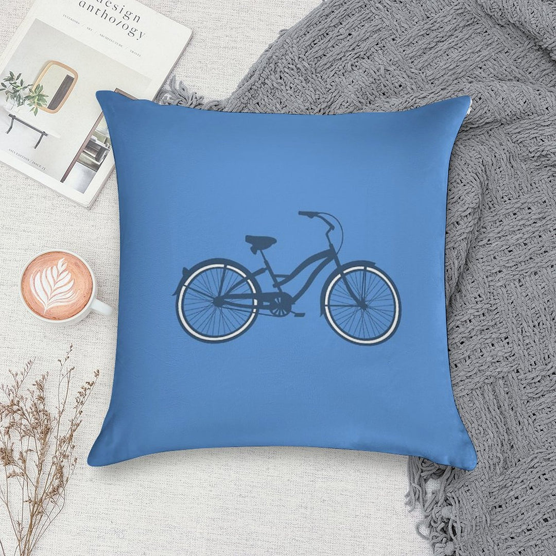 Bike 1 Soft High-Density Material Throw Pillow