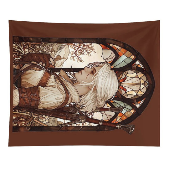 Stained Glass Ciri Tapestry