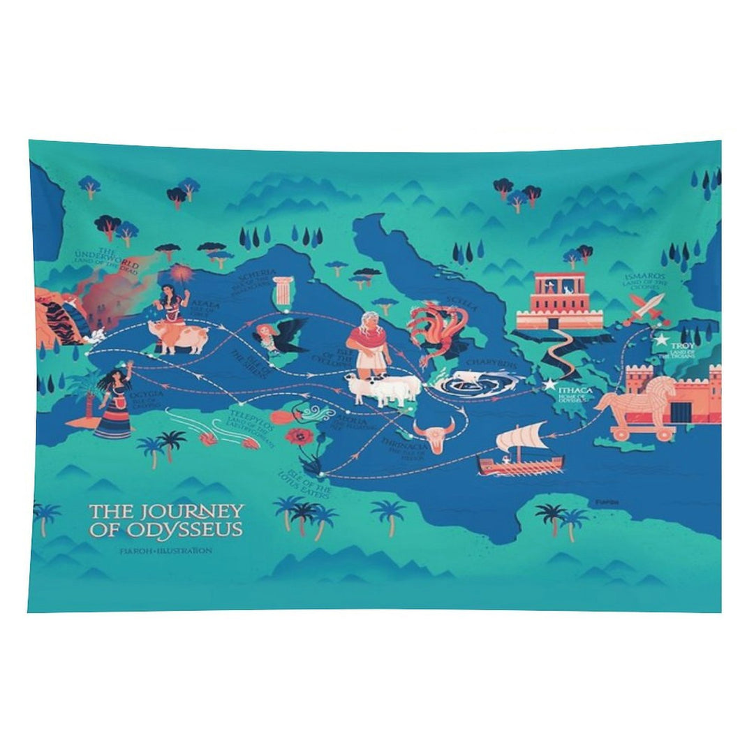 Odyssey Map - Safe for Work Tapestry