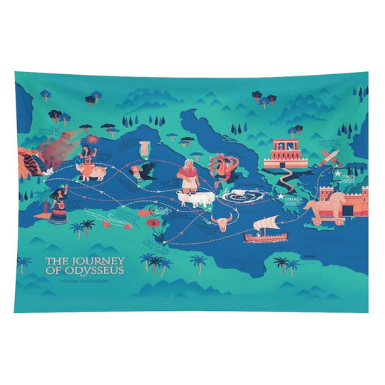 Odyssey Map - Safe for Work Tapestry