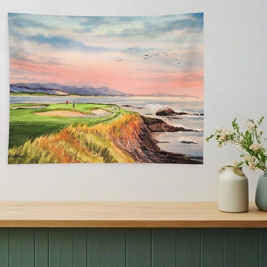 Pebble Beach Golf Course 7th Hole Tapestry