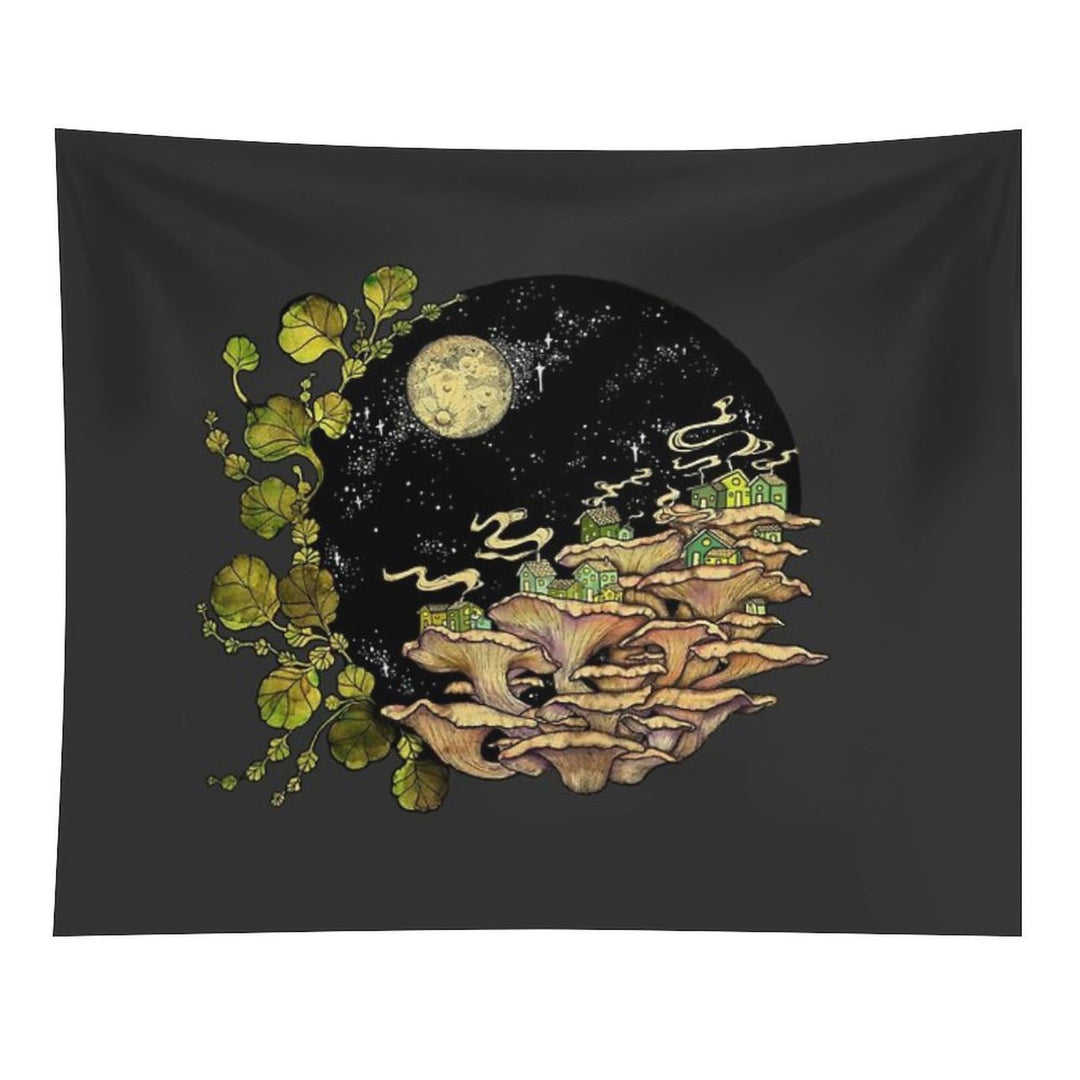 Village  Surreal Illustration by Chrysta Kay Tapestry