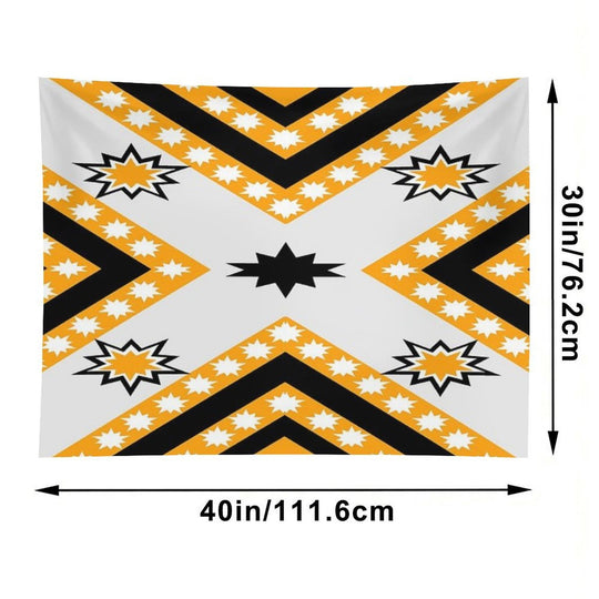 Seamless Geometric Pattern with Star Motifs Tapestry