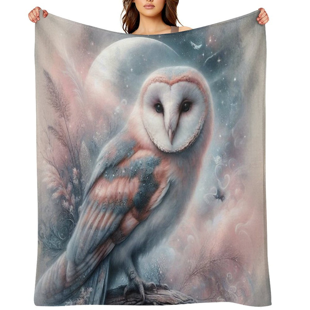 Wispy Dream Owl Travel-friendly Throw Blanket