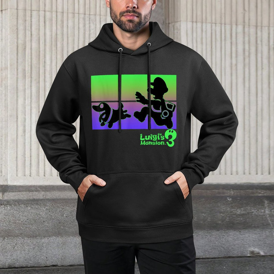 Luigi's Mansion 3 Luigi And Polterpup Silhouette Layering Staple Hoodie