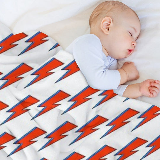David Bowie Lightning Bolt Versatility Throw Blanket
