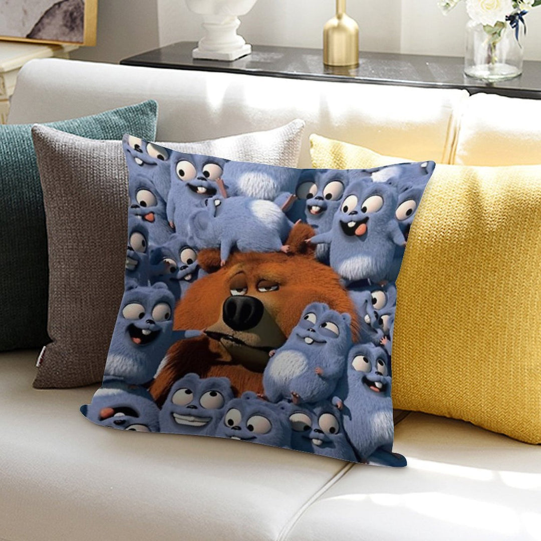 Grizzy And The Lemmings Soft Bedroom Essential Throw Pillow