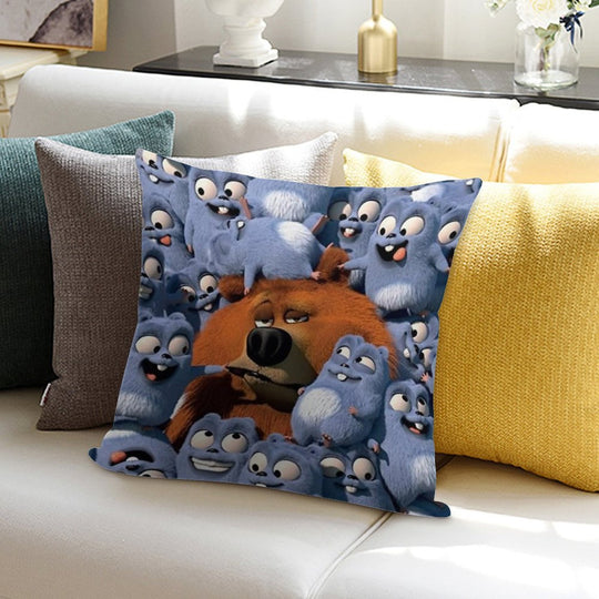 Grizzy And The Lemmings Soft Bedroom Essential Throw Pillow