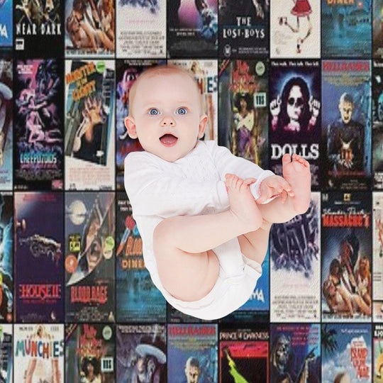 RETRO HORROR VHS ARTWORK - 1987 Machine-washable Throw Blanket