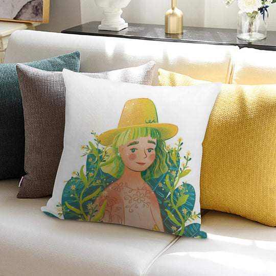 Flower Welsh Power Soft Warmth Comfort Throw Pillow