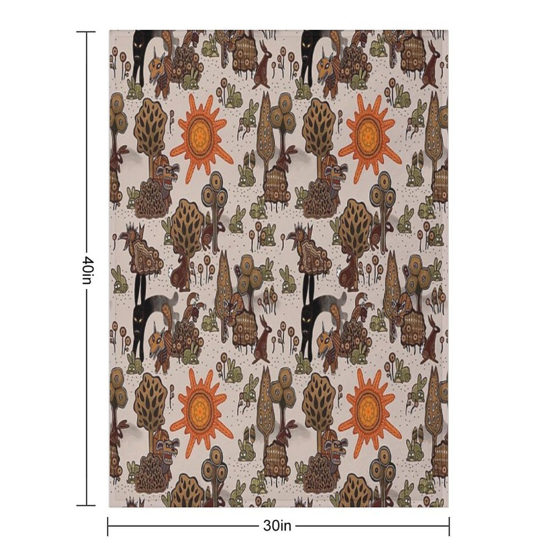 In The Beginning of The World - Watership Down Pattern Anti-pilling Throw Blanket