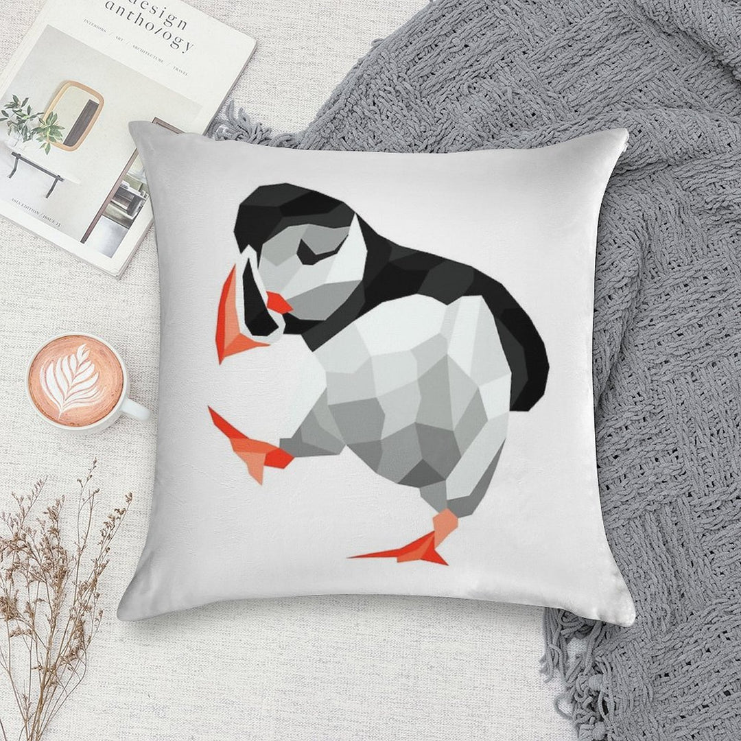 Shubie Dancing Puffin Soft Washable Throw Pillow