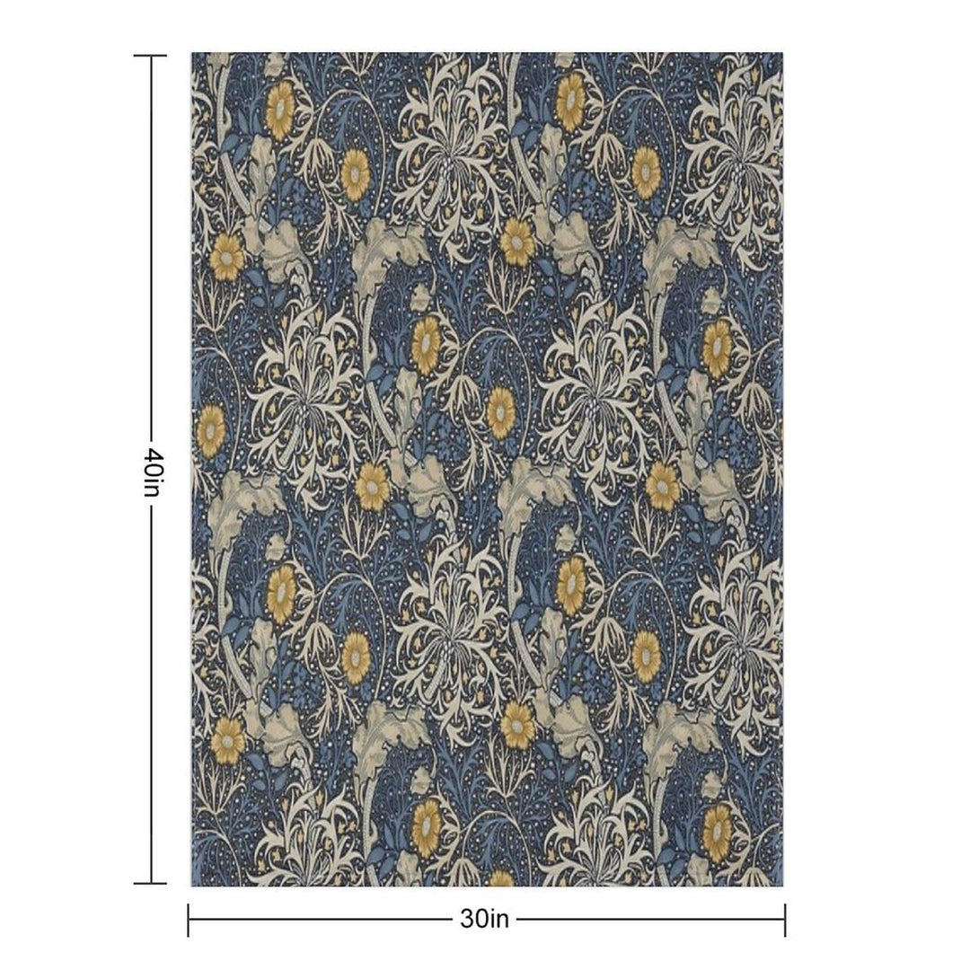 William Morris Seaweed Velvety-soft Throw Blanket