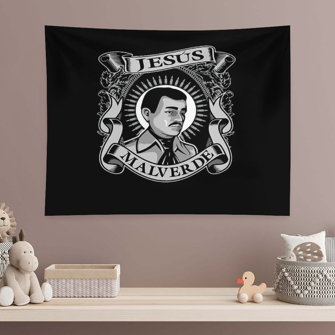 Jesus Malverde Mexican Hero Angel Of The Poor Tapestry