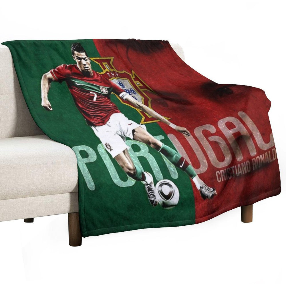 Art Cristiano Ronaldo Wrinkle-free Throw Blanket
