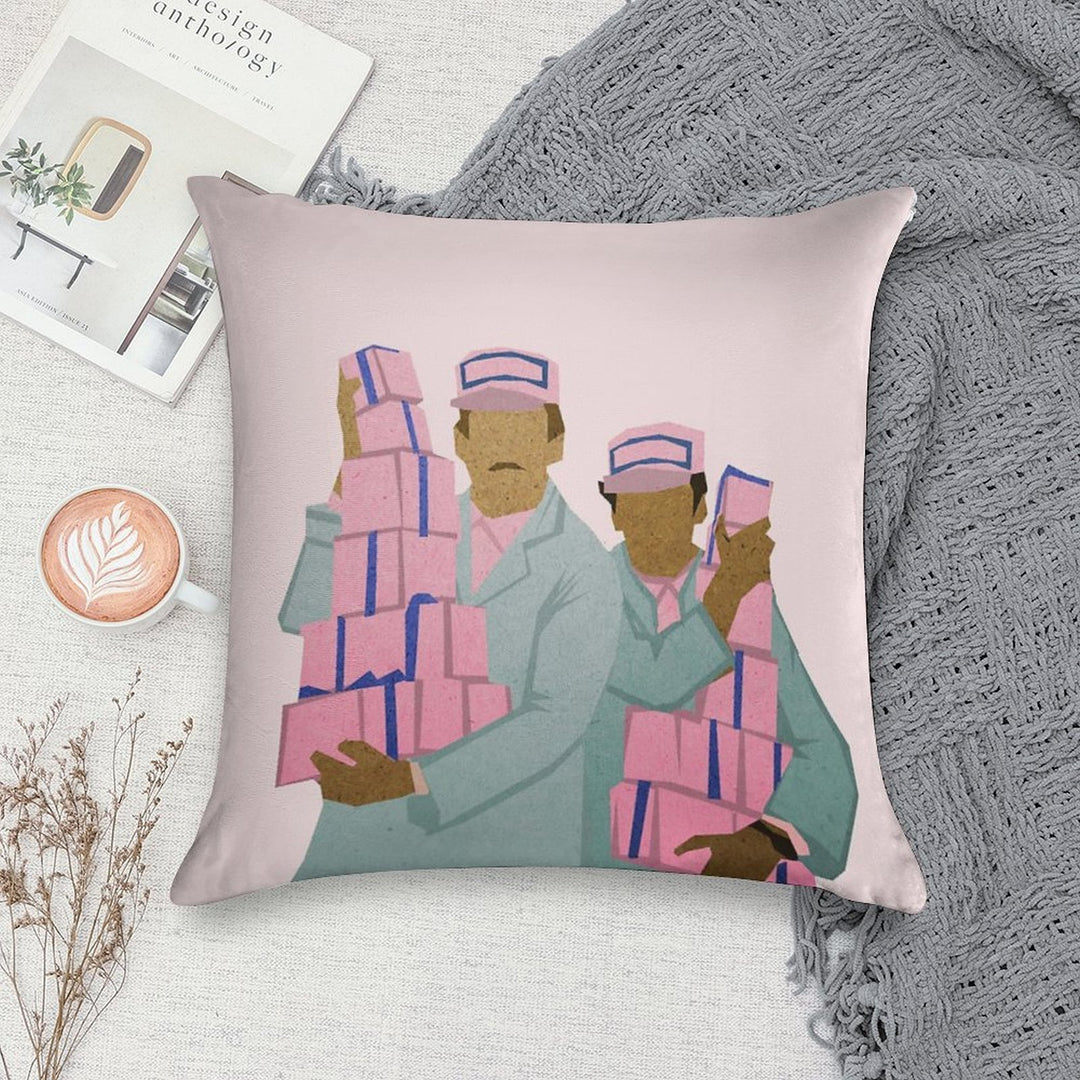 Zero And Gustave Soft Hidden Zipper Throw Pillow