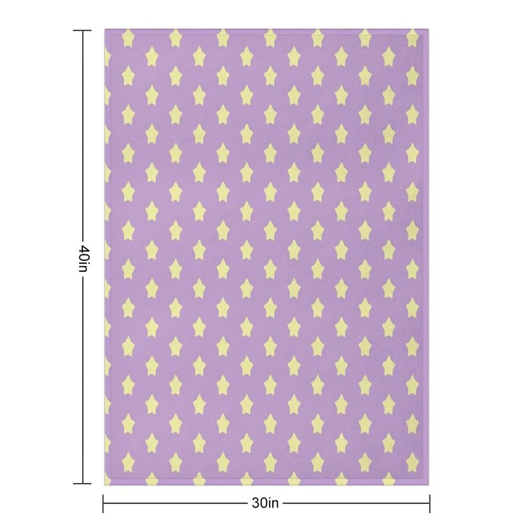 Yellow Stars on Purple Pop Versatility Throw Blanket