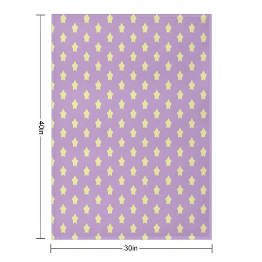 Yellow Stars on Purple Pop Versatility Throw Blanket