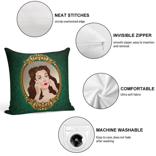 Scarlett Mirror Soft Durable Construction Throw Pillow