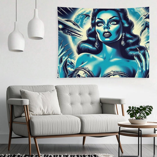 Sci-fi Girl Tapestry