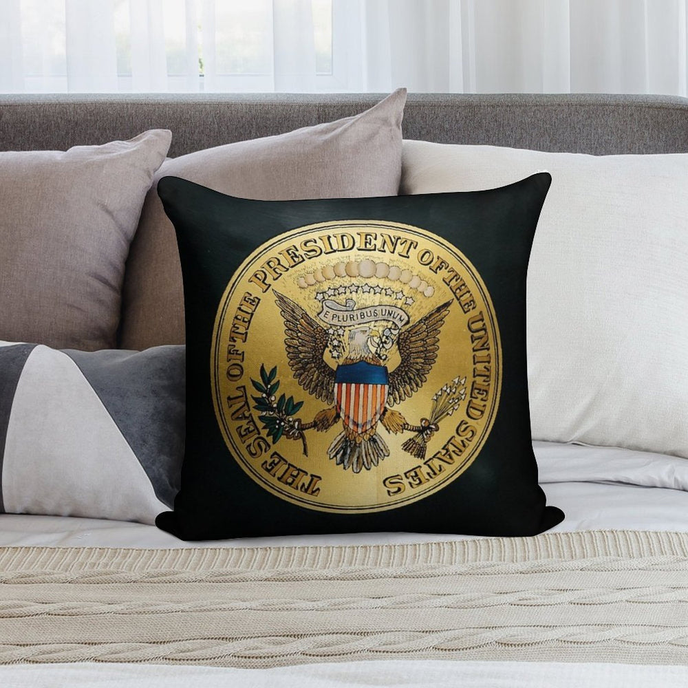 Presidential Seal on 1906 White Steam Antique Car Soft Hidden Zipper Throw Pillow