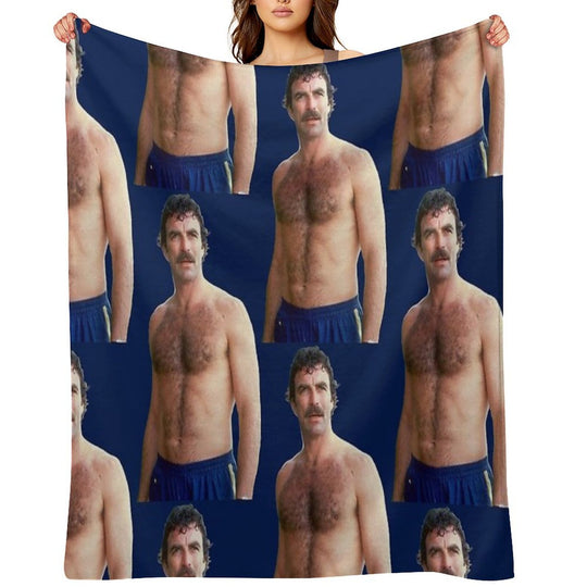 Tom Selleck Versatility Throw Blanket