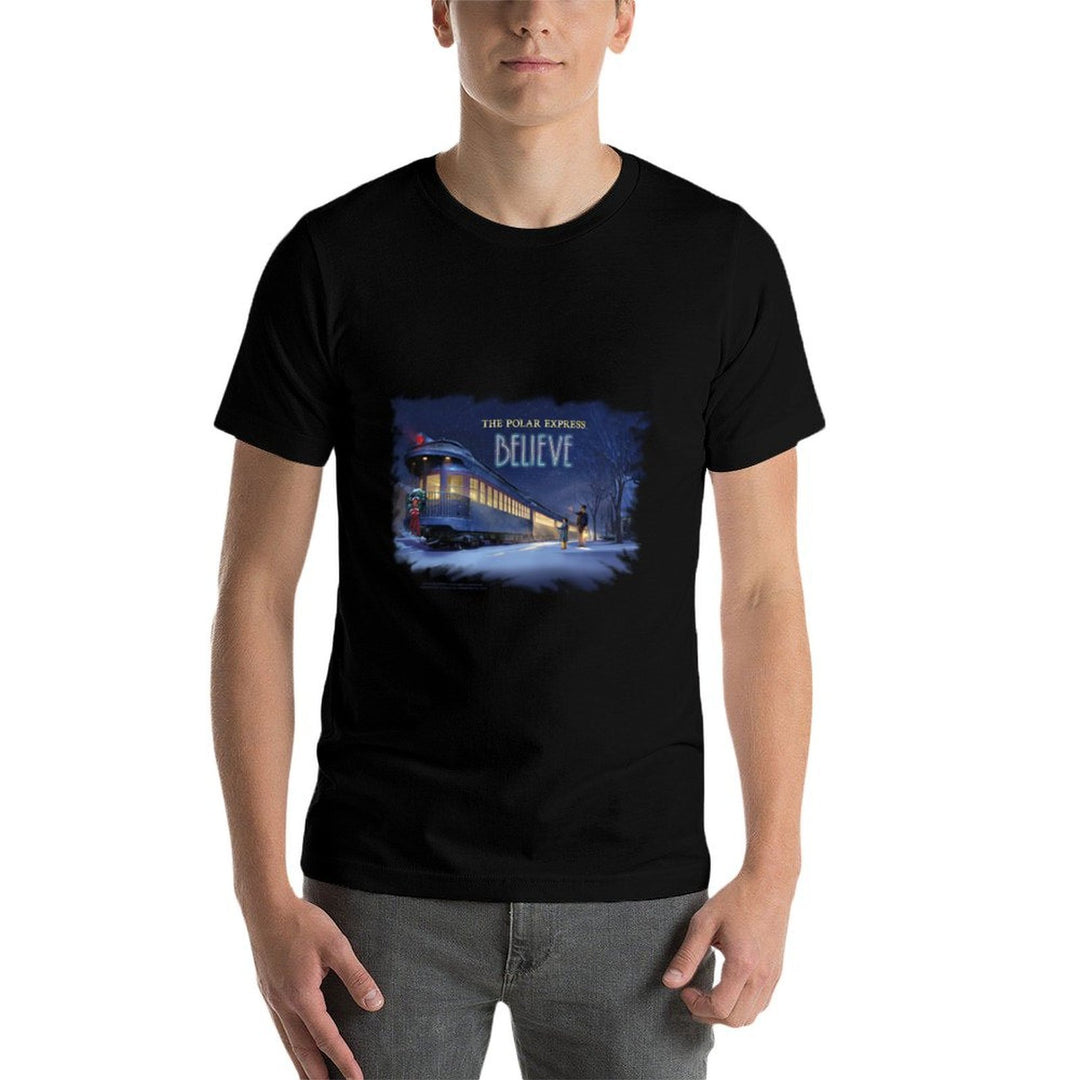 Polar Express Believe  Rolled Sleeves T-Shirt