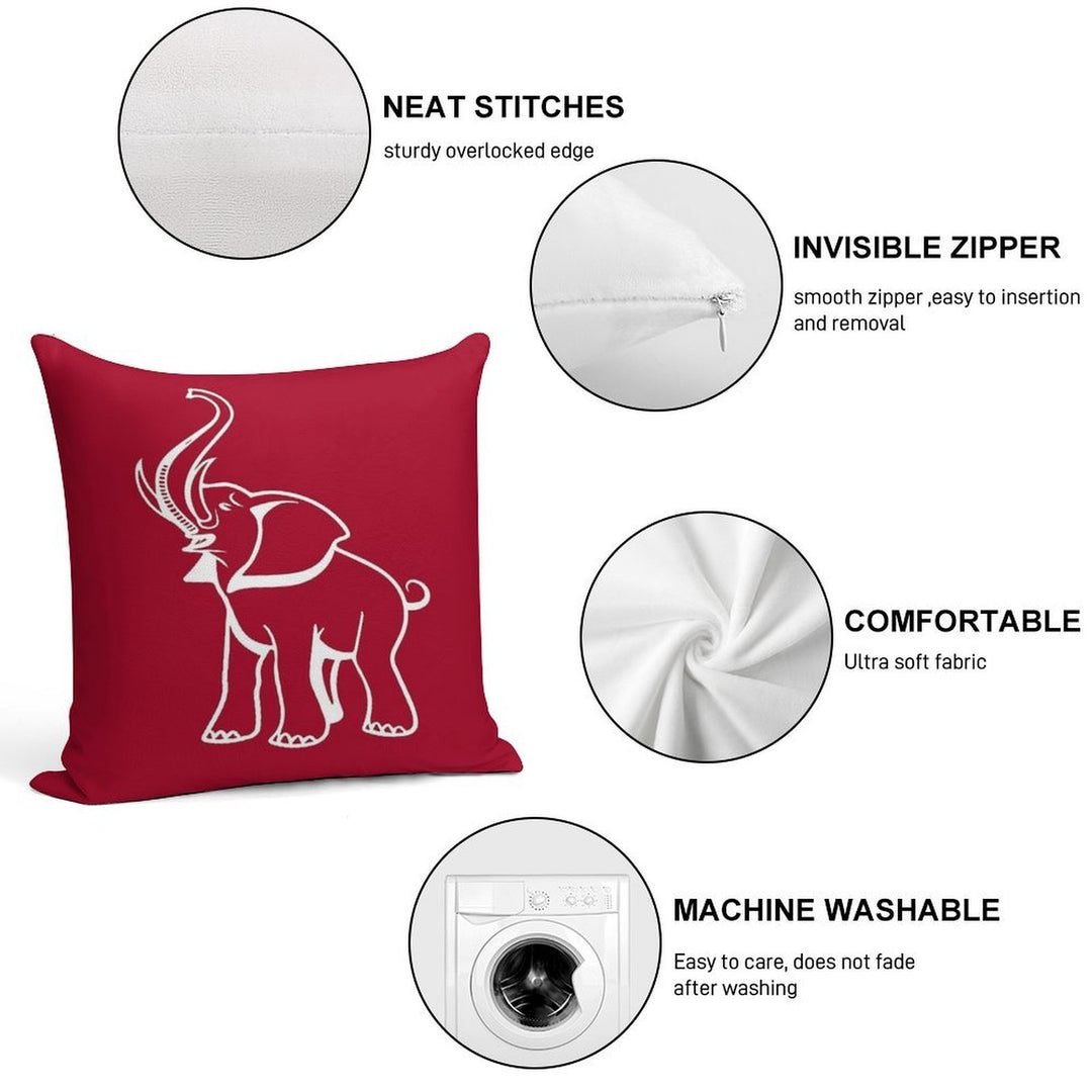 Delta Elephant Sigma Red Theta 2 Soft Bedroom Essential Throw Pillow