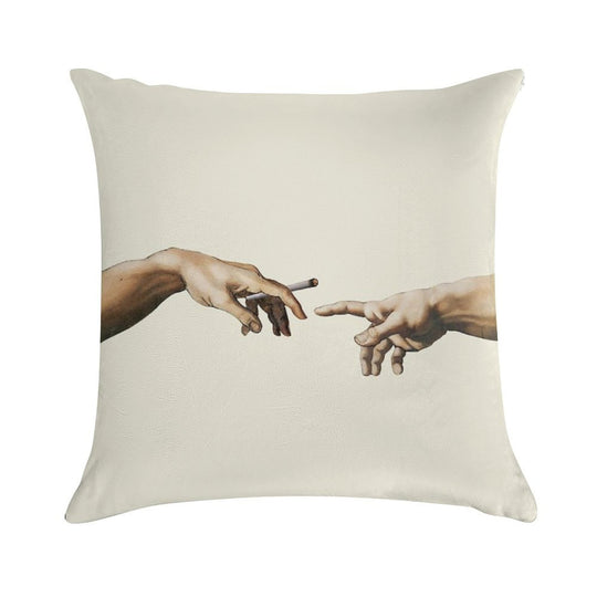Joint Pass - The Creation of Adam Soft Easy Maintenance Throw Pillow