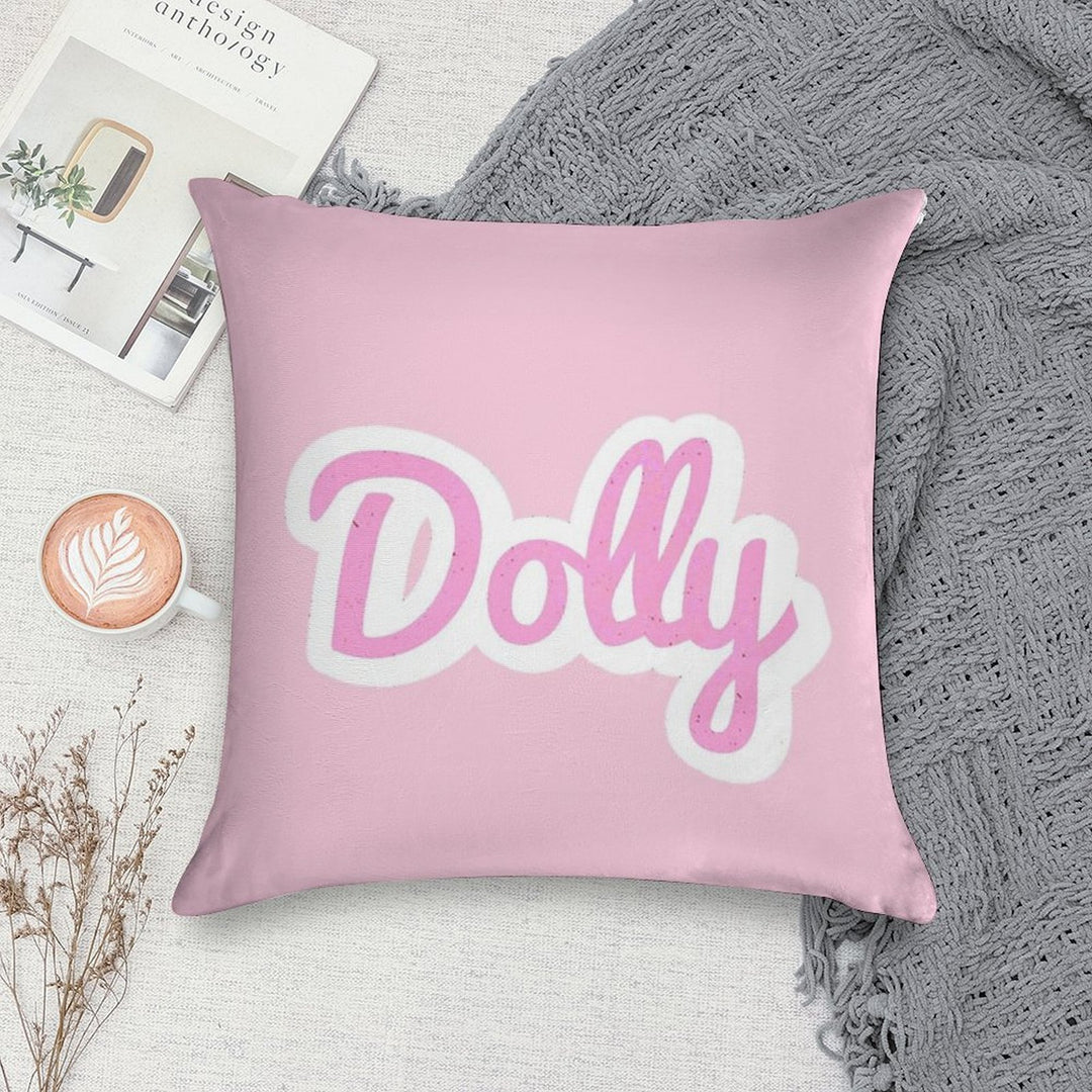 Dolly Cartoon PINK BY CALLISC Soft Gift Ready Throw Pillow