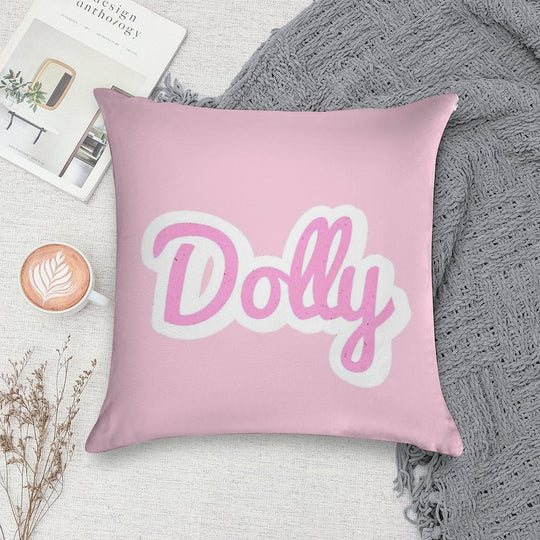 Dolly Cartoon PINK BY CALLISC Soft Gift Ready Throw Pillow