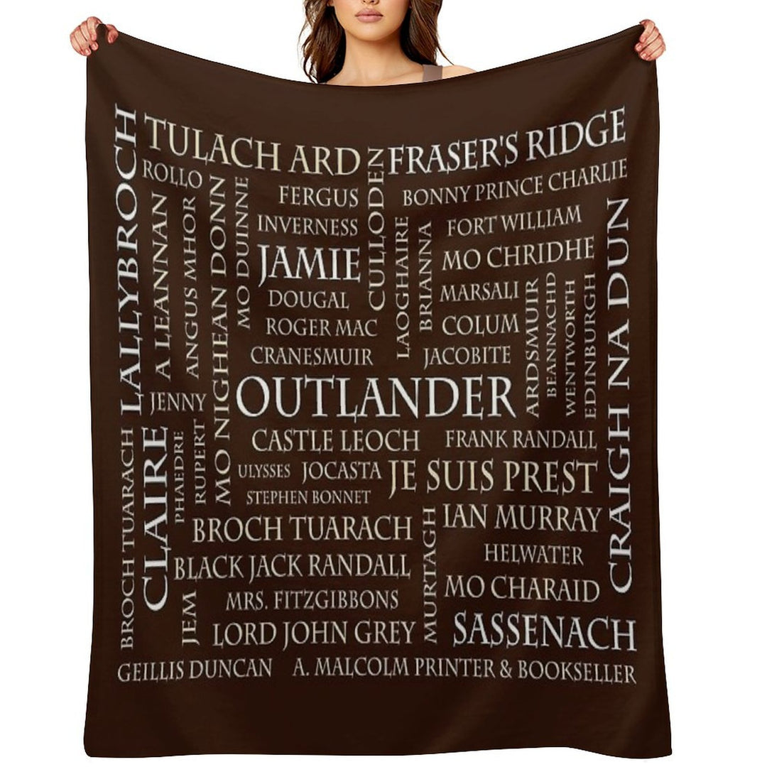 Outlander Word Cloud Lightweight Throw Blanket